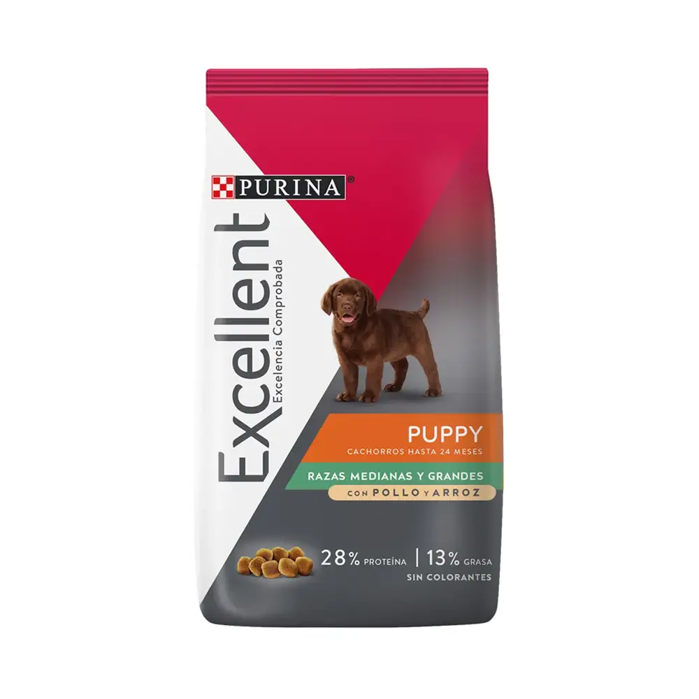 [PE-CA-20KG] Purina Excellent Alimento Seco para Perro Cachorro Raza Mediana/Grande 20 kg
