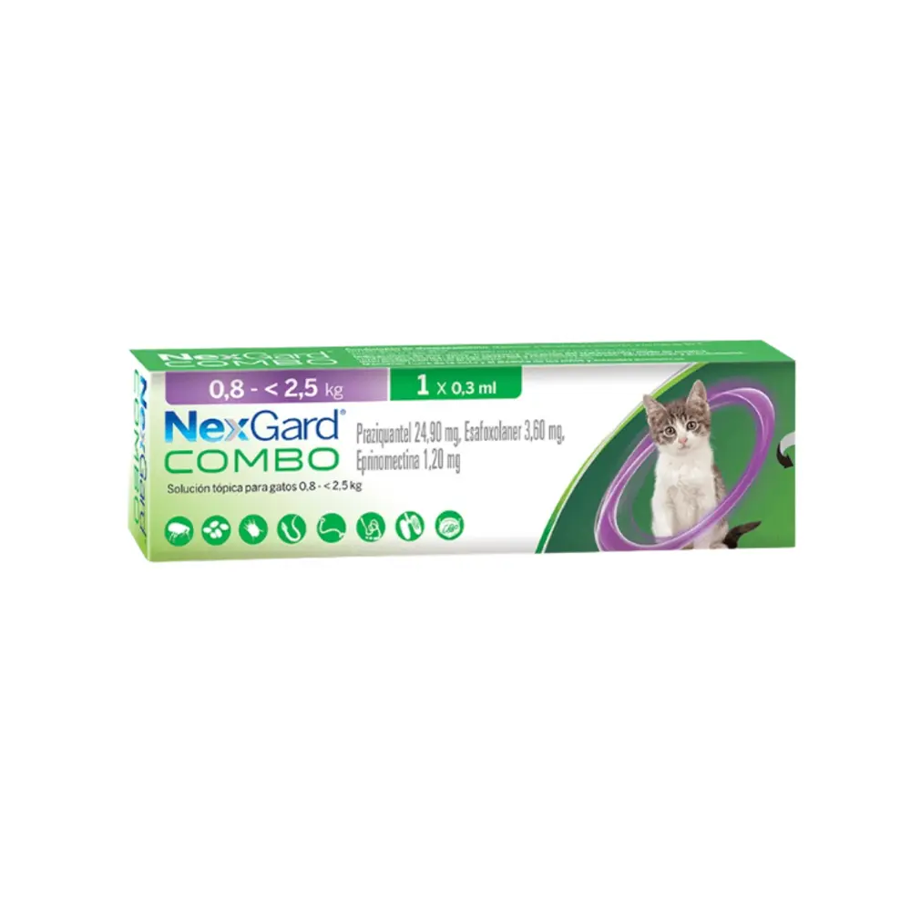 [NG-FE-0.8/2.5KG] Nexgard Pipeta Desparasitante para Gato de 0.8 a 2.5 kg