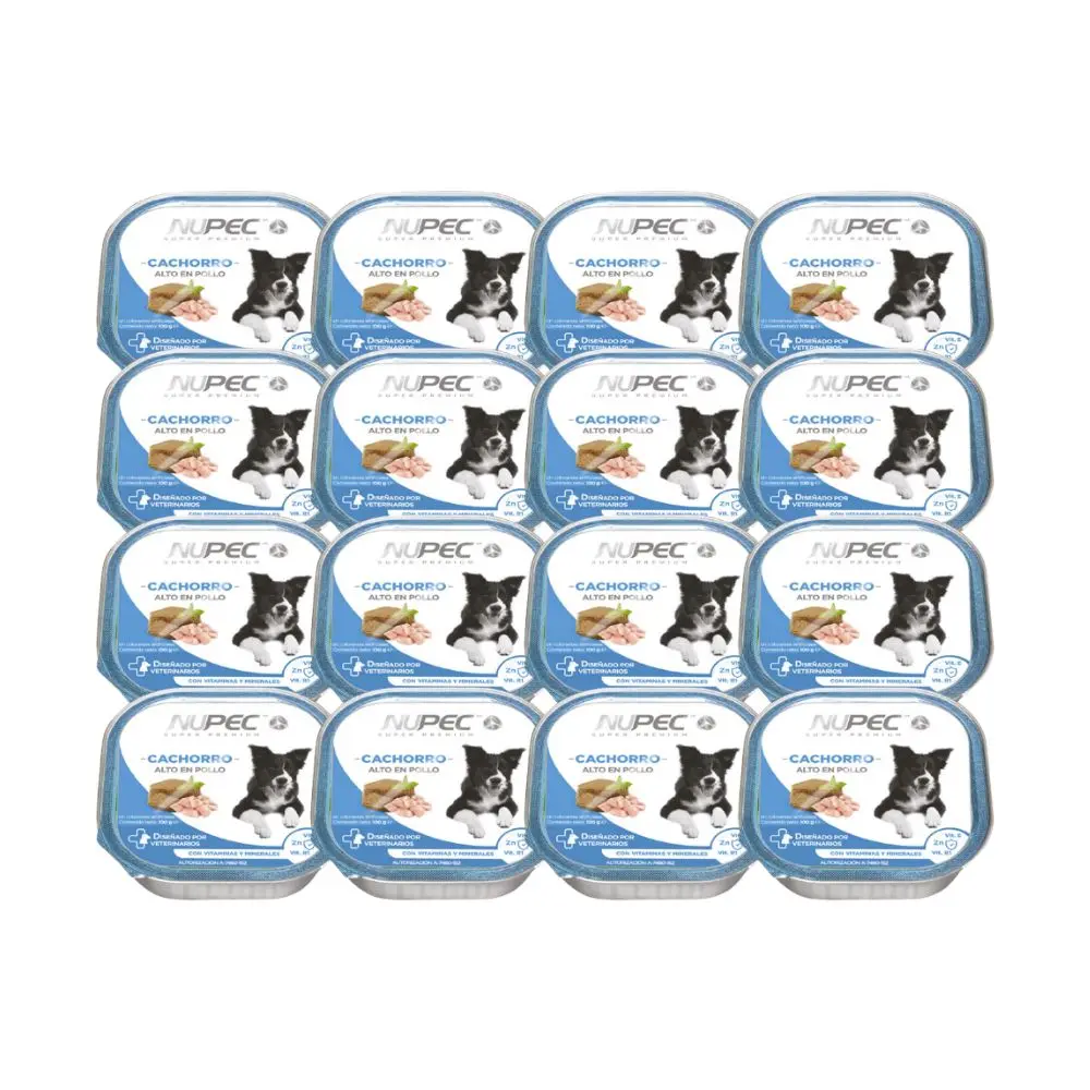 Nupec Alimento Humedo para Perro Cachorro Super Kit 16 Latas