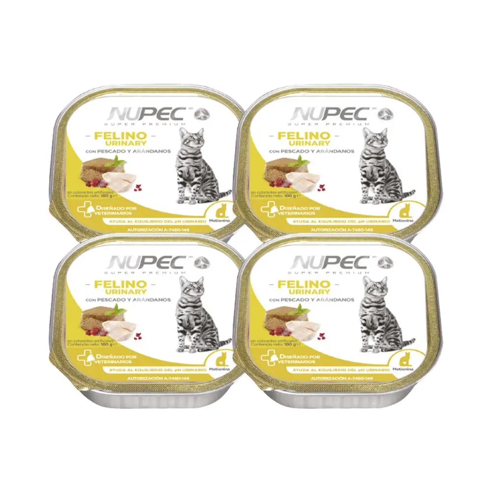 Nupec Alimento Humedo Urinary para Gato Adulto Kit 4 Latas