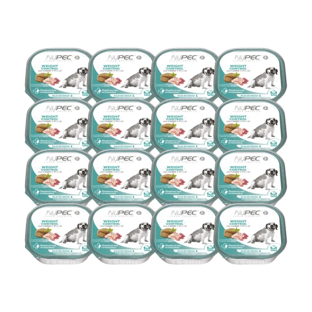 Nupec Alimento Humedo Weight Control para Perro Adulto Super Kit 16 Latas