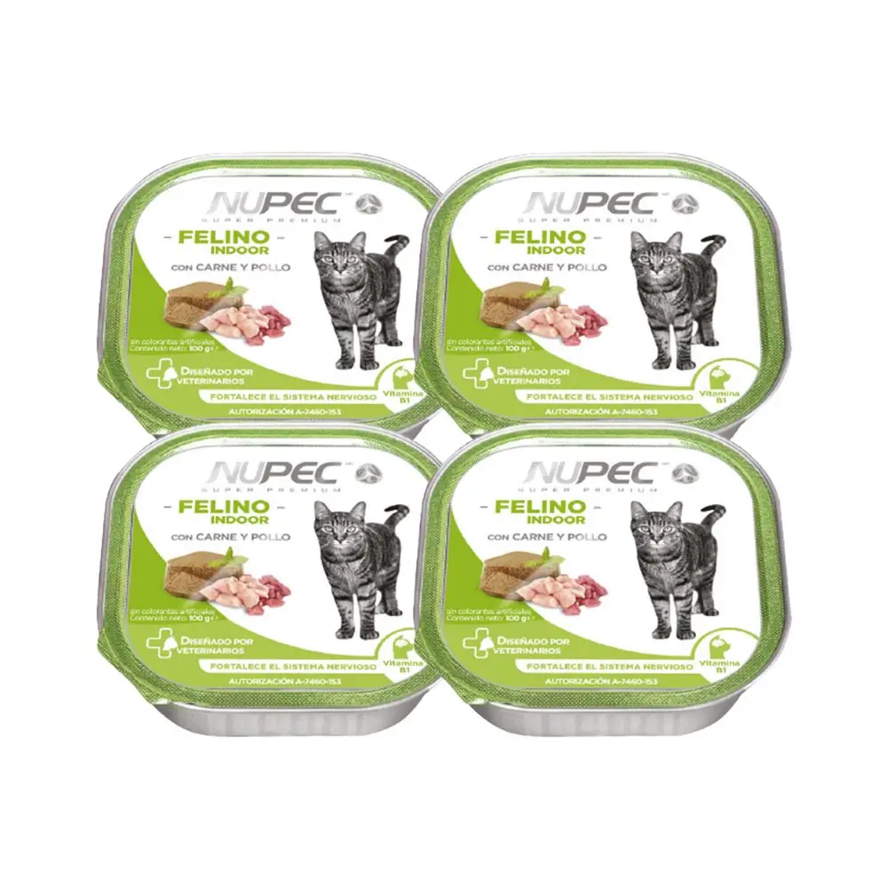 Nupec Alimento Humedo para Gato Adulto Kit 4 Latas