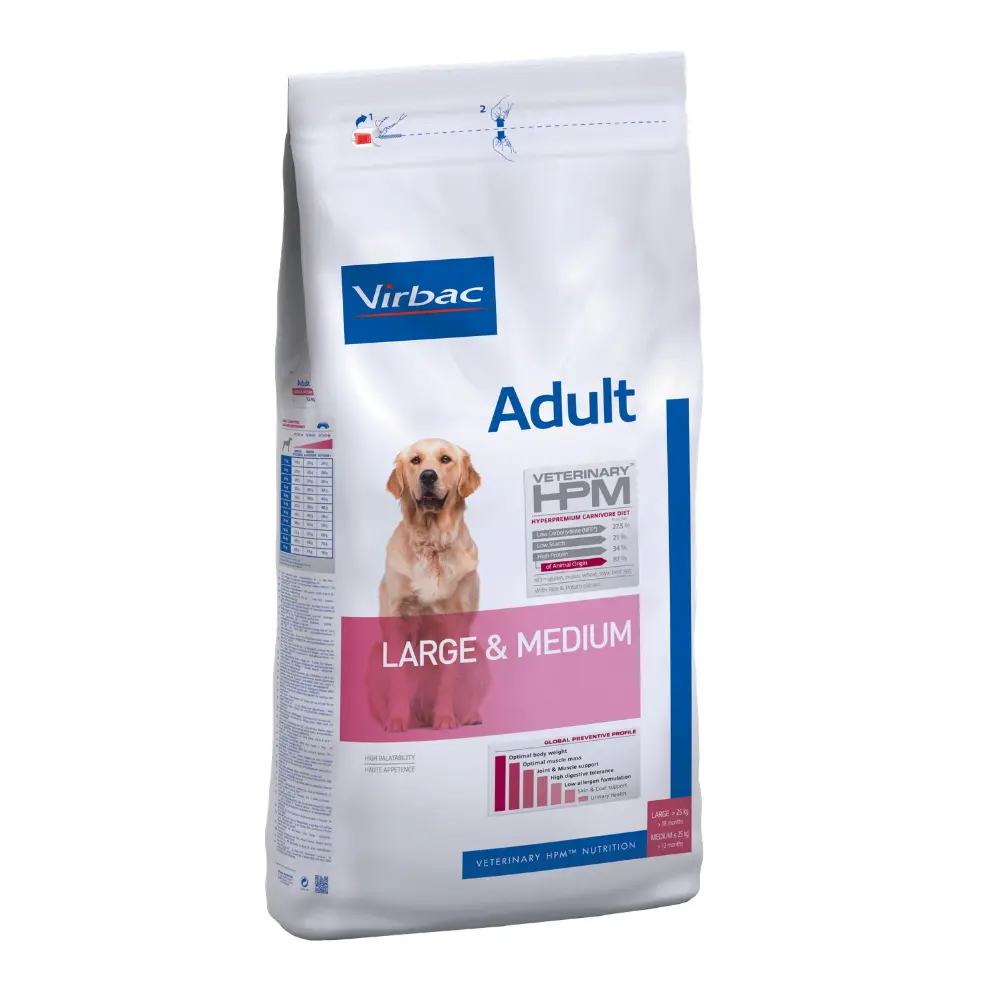 [VB-AD-RMG-16KG] Virbac Alimento Seco para Perro Adulto Raza Mediana/Grande 16 kg