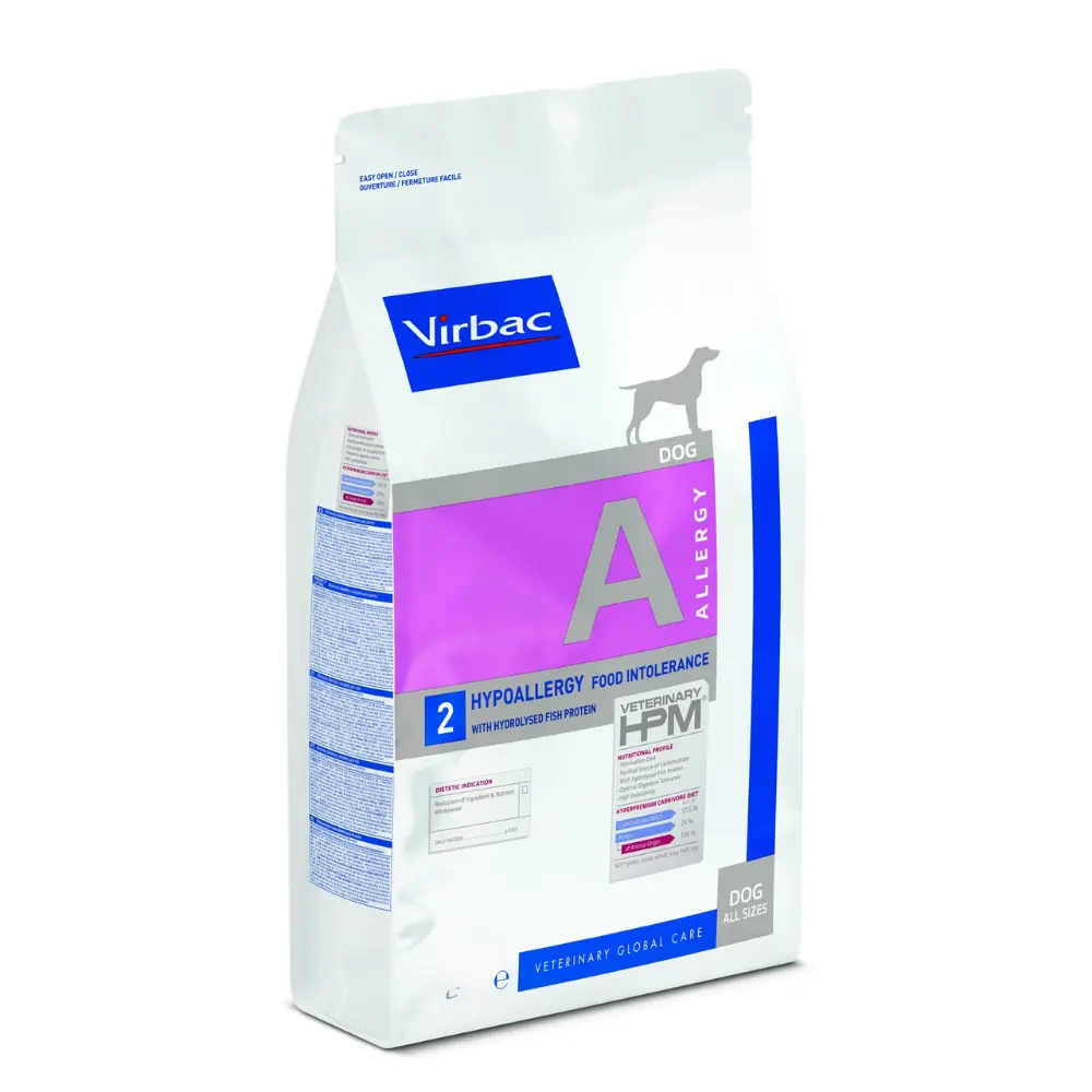 [VB-HP-3KG] Virbac Alimento Seco Hypoallergy con Proteina Hidrolizada para Perro Adulto Receta Pescado 3 kg