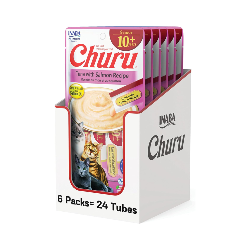 Inaba Churu Premios para Gato Senior Receta Atun y Salmon Caja 336 g