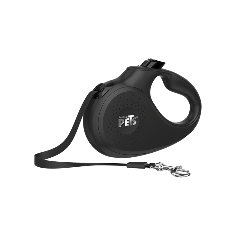 [FP-COR-RET-CH-NG-3M] Fancy Pets Correa Retractil para Perro y Gato Chica Negra 3 m