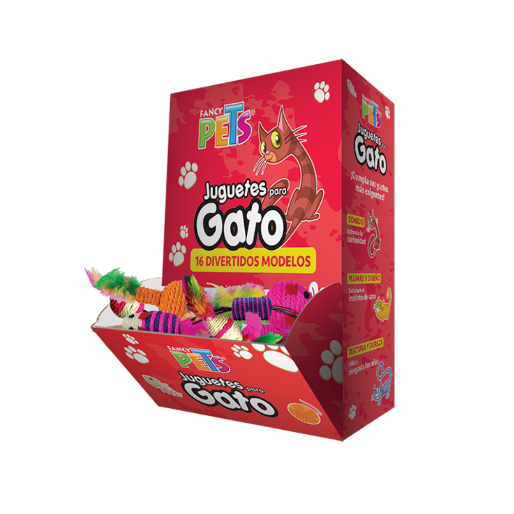 [FP-FE-JUG-48PZA] Fancy Pets Juguetes Surtidos para Gato 48 piezas