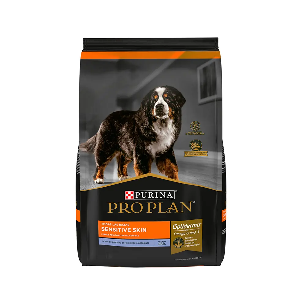 Pro Plan Alimento Seco Senstive Skin para Perro Adulto Todas las Razas Receta Cordero 7.5 kg