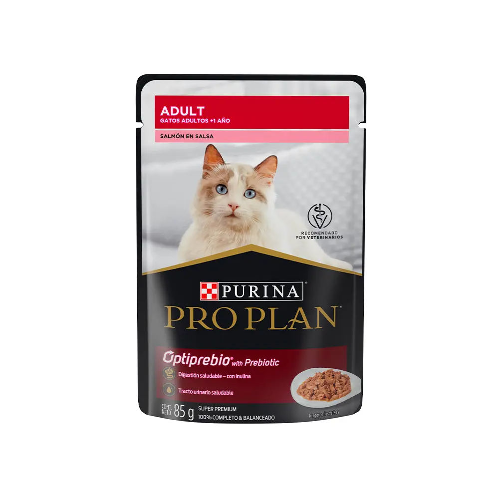Pro Plan AlimentoPro Plan Alimento Humedo para Gato Adulto Receta Salmon 85 gPro Plan Alimento Humedo para Gato Adulto Receta Salmon 85 g