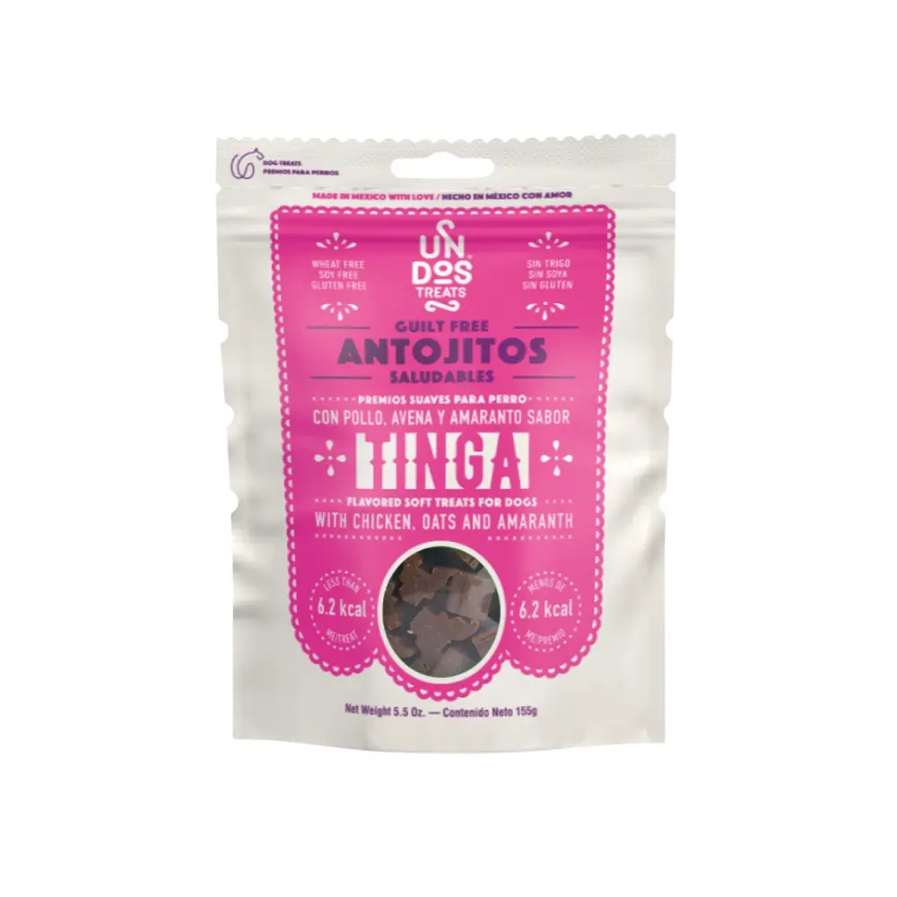 Un Dos Treats Premios para Perro Sabor Tinga 155 g