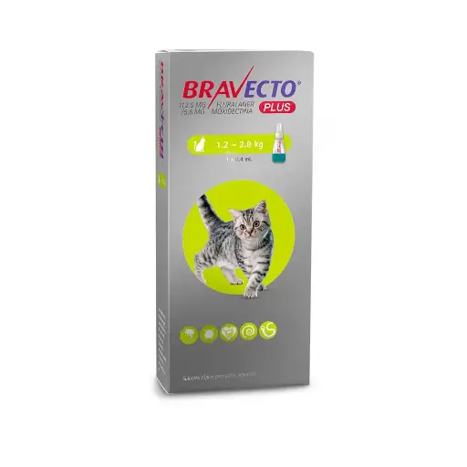 [BV-FE-1.2/2.8KG] Bravecto Tableta Desparasitante para Gato de 1.2 a 2.8 kg
