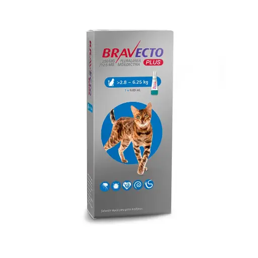 [BV-FE-2.8/6.25KG] Bravecto Tableta Desparasitante para Gato de 2.8 a 6.25 kg