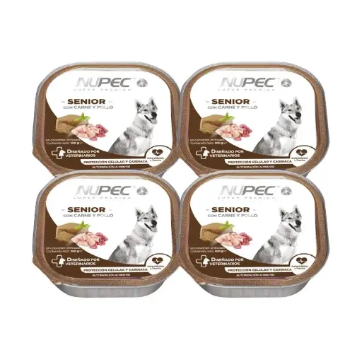[NP-HM-SE-KIT-4LATAS] Nupec Alimento Humedo para Perro Senior Kit 4 Latas