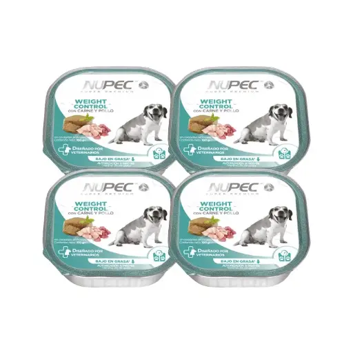 [NP-HM-WC-KIT-4LATAS] Nupec Alimento Humedo Weight Control para Perro Adulto Kit 4 Latas