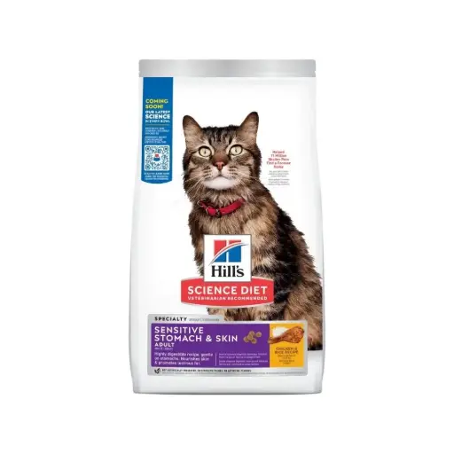 [HI-FE-SENS-SKST-7KG] Hill's Alimento Seco Sensitive Stomach & Skin para Gato Adulto 7 kg