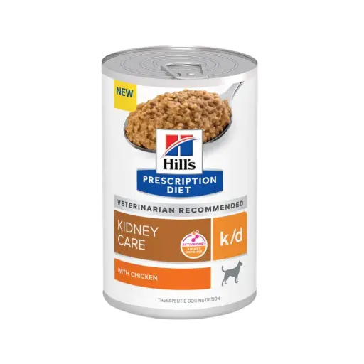 [HIVET-HM-KD-PLLO-370G] Hill's Prescripcion Alimento Humedo k/d Kidney Care Perro Adulto Receta Pollo 370 g