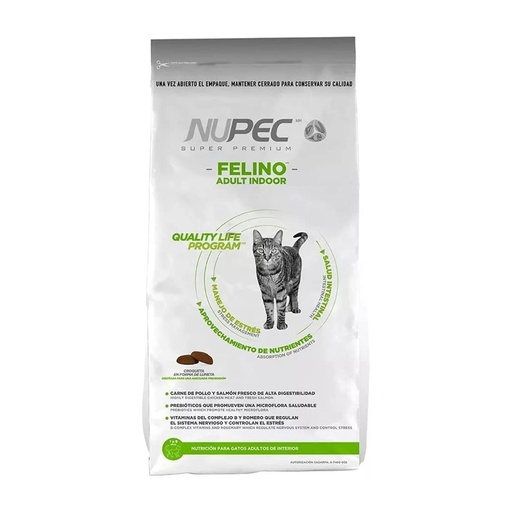 [NP-FE-AD-1.5KG] Nupec Felino Alimento Seco para Gato Adulto Indoor 1.5 kg