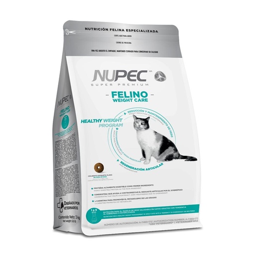 [NP-FE-WC-1.5KG] Nupec Felino Alimento Seco Weight Care para Gato Adulto 1.5 kg